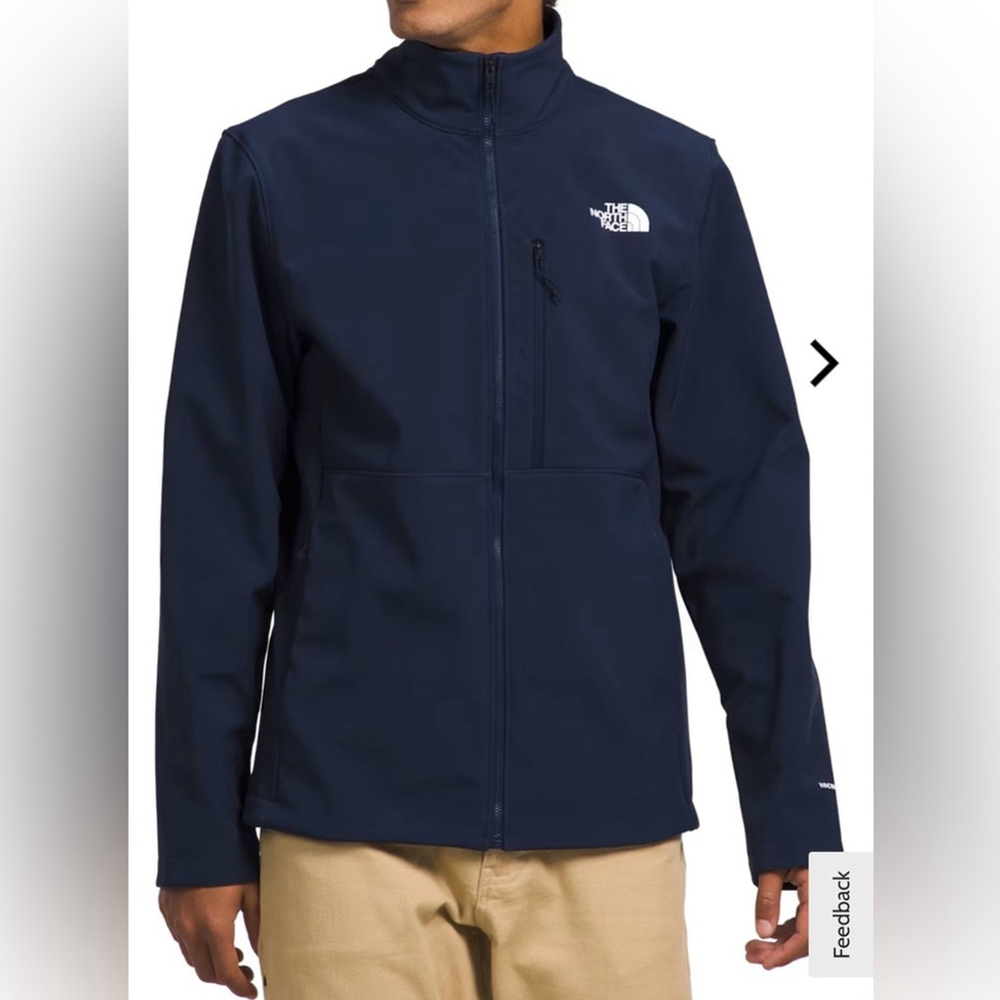 The North Face Men’s Apex Soft Shell Fleece Lined Zip Pocket Jacket Summit Navy